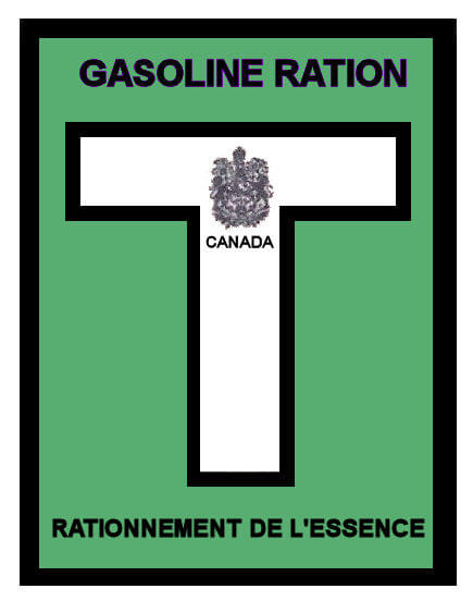 (image for) 1944-45T Gas Ration Sticker CANADA